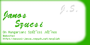 janos szucsi business card